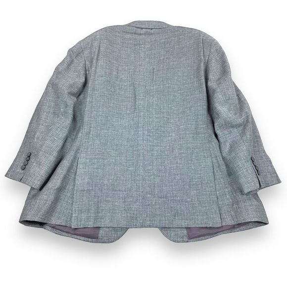 Joseph Abboud Sport Coat Mens 52R Gray Wool Linen Blazer - Picture 2 of 13